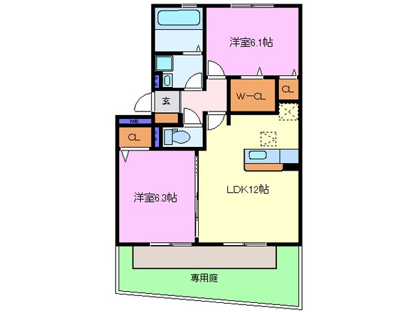 七宝駅 徒歩20分 1階の物件間取画像